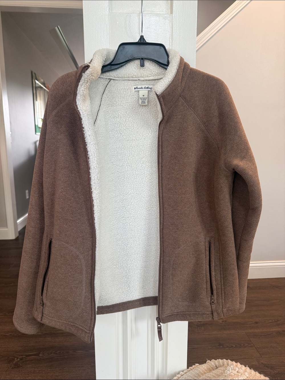 Telluride Clothing Co Women's Brown Full-Zip Sherpa Fleece Jacket M - Picture 5 of 7